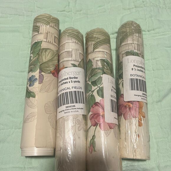 Longaberger Botanical Fields Wallpaper Border Full Roll - Picture 4 of 4